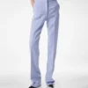 Pantalones rectos entallados de lana ligera de doble cara Pantalones rectos entallados de lana ligera de doble cara