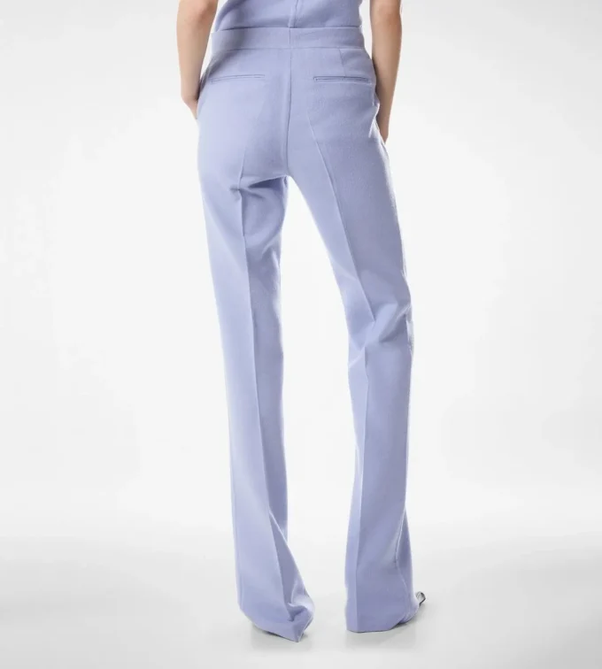 Pantalones rectos entallados de lana ligera de doble cara Pantalones rectos entallados de lana ligera de doble cara