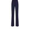 Pantalones rectos entallados de lana virgen con rayas tonales Pantalones rectos entallados de lana virgen con rayas tonales