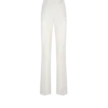 Pantalones rectos entallados de lana y seda con rayas sombreadas Pantalones rectos entallados de lana y seda con rayas sombreadas