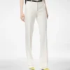 Pantalones rectos entallados de lana y seda con rayas sombreadas Pantalones rectos entallados de lana y seda con rayas sombreadas
