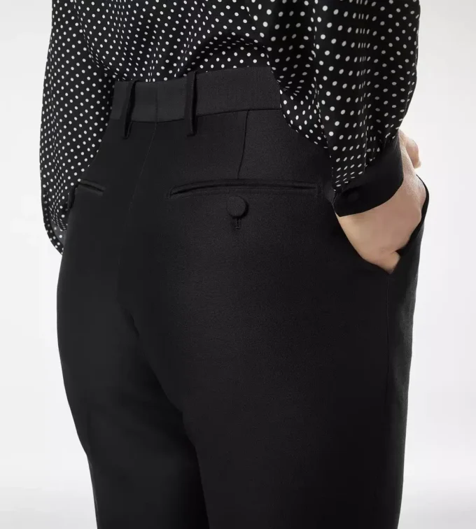 Pantalones rectos entallados de lana y seda Radzmir Pantalones rectos entallados de lana y seda Radzmir