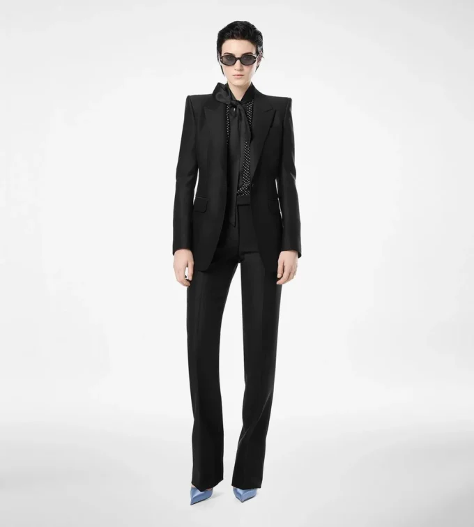 Pantalones rectos entallados de lana y seda Radzmir Pantalones rectos entallados de lana y seda Radzmir