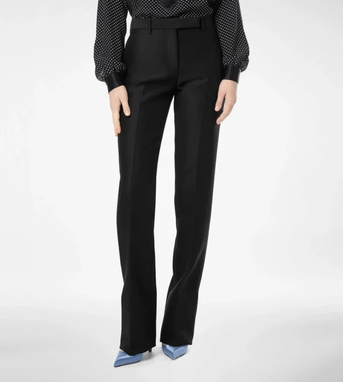 Pantalones rectos entallados de lana y seda Radzmir Pantalones rectos entallados de lana y seda Radzmir