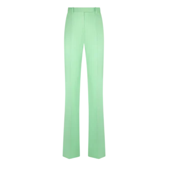 Pantalones rectos entallados de mezcla de algodón y seda lavada Pantalones rectos entallados de mezcla de algodón y seda lavada