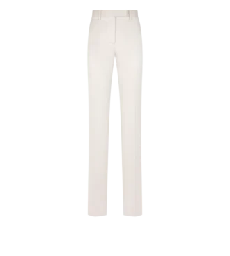 Pantalones rectos entallados de mezcla de algodón y seda lavada Pantalones rectos entallados de mezcla de algodón y seda lavada