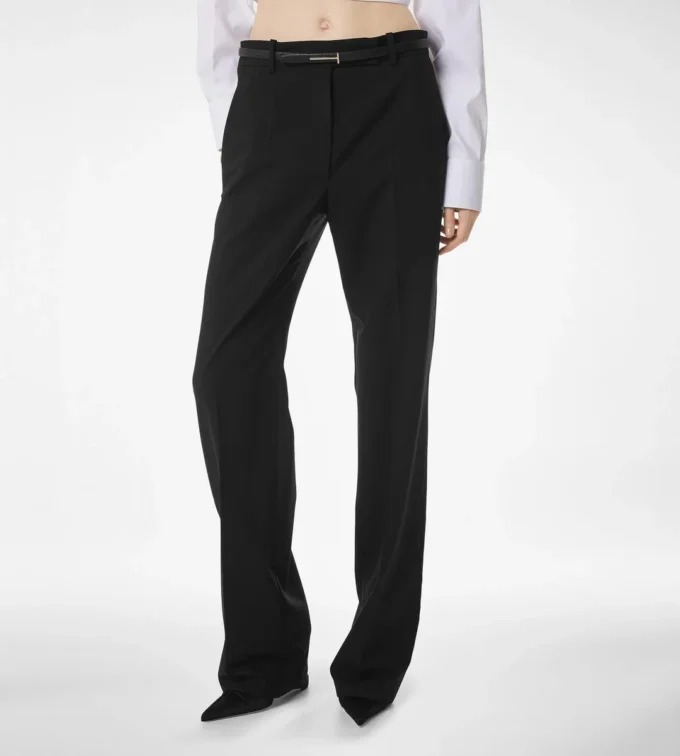 Pantalones rectos holgados Fresco Lana Pantalones rectos holgados Fresco Lana