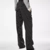 Pantalones rectos relajados con pliegues de lana y algodón a rayas Barathea Pantalones rectos relajados con pliegues de lana y algodón a rayas Barathea