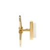 Pendientes cuadrados de oro y perlas