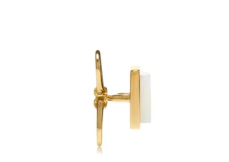 Pendientes cuadrados de oro y perlas