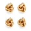 Pendientes de nudo de oro amarillo de 18 quilates