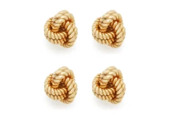 Pendientes de nudo de oro amarillo de 18 quilates Pendientes de nudo de oro amarillo de 18 quilates