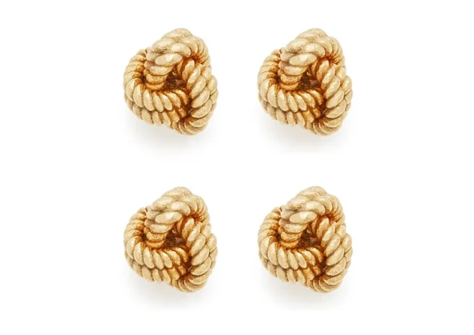 Pendientes de nudo de oro amarillo de 18 quilates
