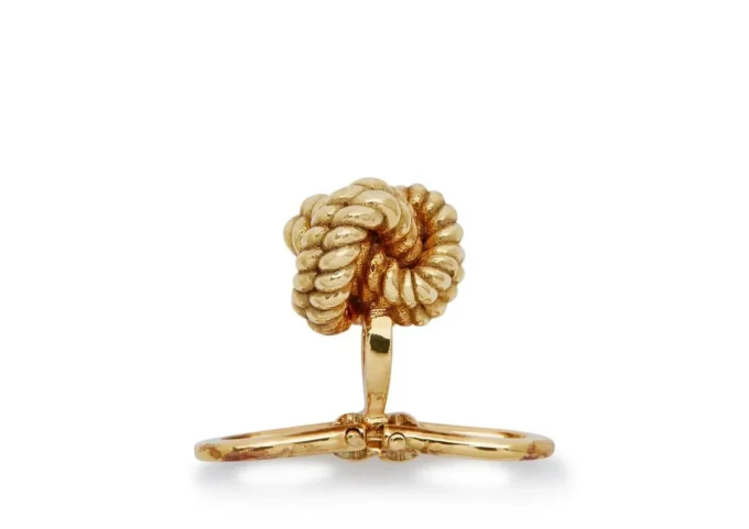 Pendientes de nudo de oro amarillo de 18 quilates