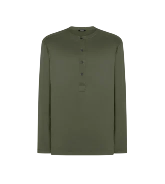 Pijama de seda Henley 