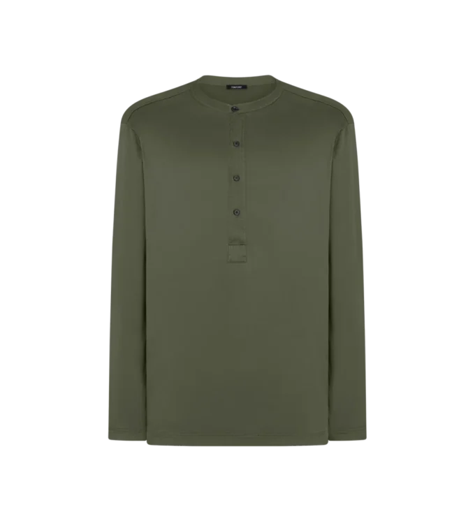 Pijama de seda Henley Pijama de seda Henley