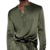 Pijama de seda Henley Pijama de seda Henley