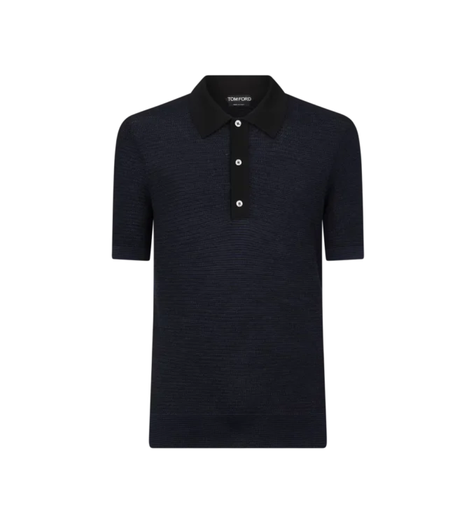 Polo bicolor de lana merino Polo bicolor de lana merino