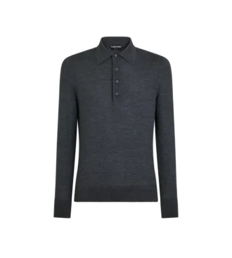 Polo de lana pura de calibre fino