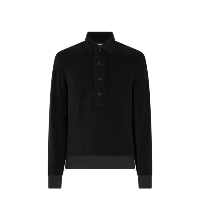 Polo de manga larga de felpa Polo de manga larga de felpa