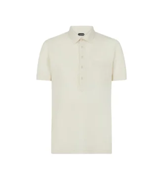 Polo de piqué con mezcla de seda