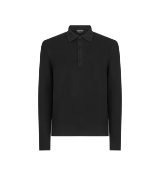 Polo de piqué de seda y algodón