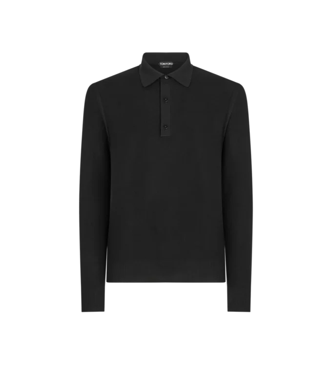 Polo de piqué de seda y algodón Polo de piqué de seda y algodón