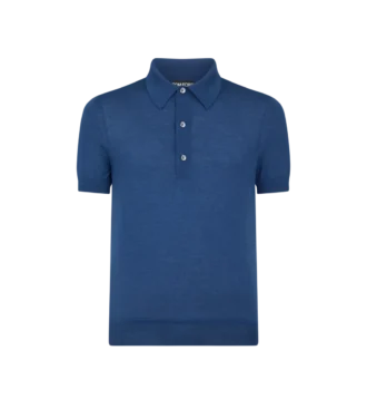 Polo de punto de cachemira y seda de calibre fino