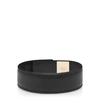 Pulsera con cierre en T de piel granulada flexible