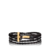 Pulsera T de cuero trenzado Pulsera T de cuero trenzado