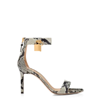 Sandalias con candado de pitón estampado