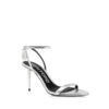 Sandalias con cierre de napa laminada