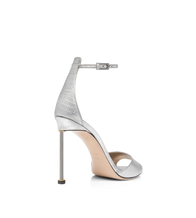 Sandalias con correa al tobillo y estampado laminado Tejus Spire