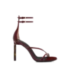 Sandalias de charol con correa al tobillo