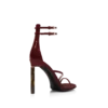 Sandalias de charol con correa al tobillo