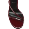Sandalias de charol con correa al tobillo