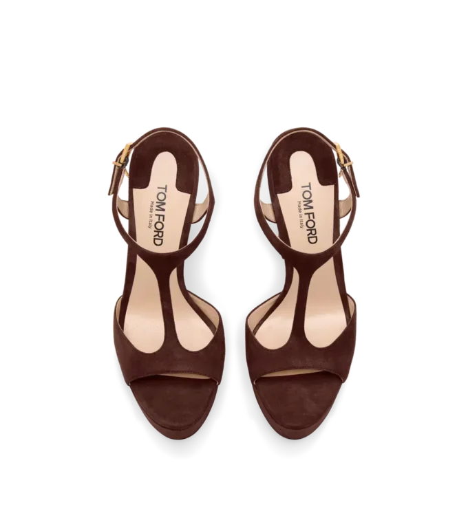 Sandalias de plataforma Angelina de piel de ante