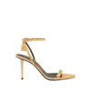 Sandalias de punta con cierre de cuero napa laminado 85 mm Sandalias de punta con cierre de cuero napa laminado 85 mm