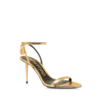Sandalias de punta con cierre de cuero napa laminado 85 mm Sandalias de punta con cierre de cuero napa laminado 85 mm