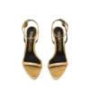 Sandalias de punta con cierre de cuero napa laminado 85 mm Sandalias de punta con cierre de cuero napa laminado 85 mm
