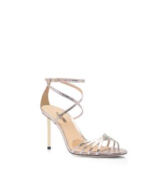 Sandalias Ida de pitón laminado estampado
