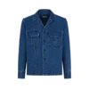 Sobrecamisa de denim con diseño en espiga Sobrecamisa de denim con diseño en espiga