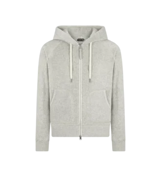 Sudadera con capucha y cremallera de felpa