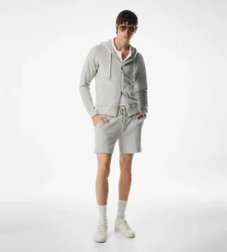 Sudadera con capucha y cremallera de felpa