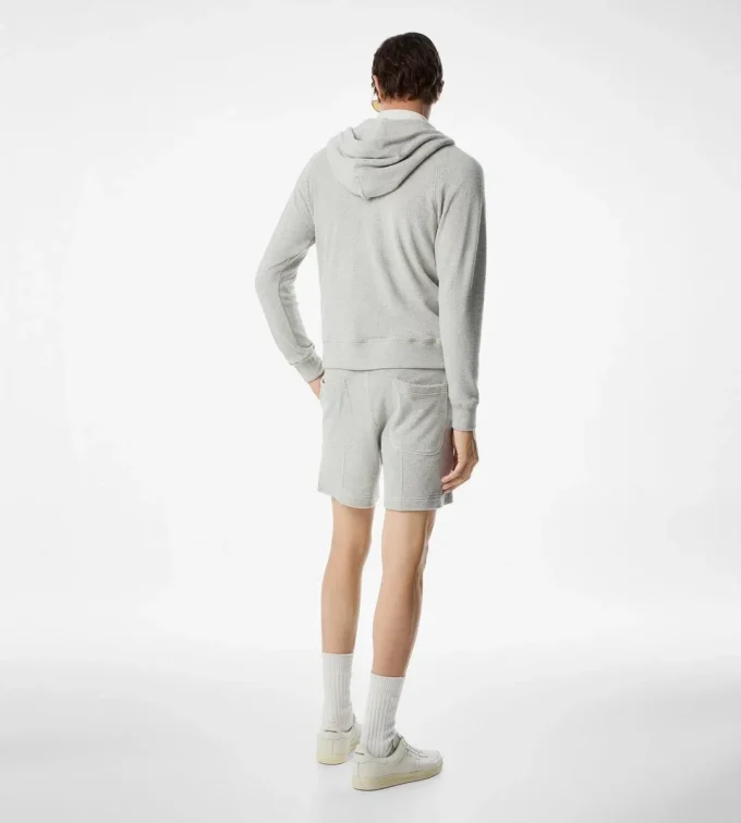 Sudadera con capucha y cremallera de felpa Sudadera con capucha y cremallera de felpa