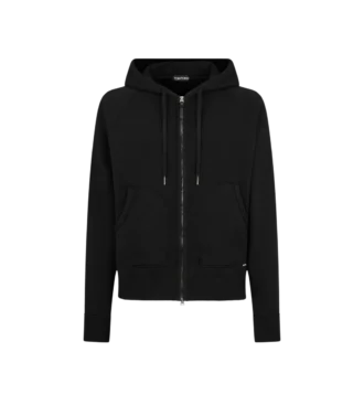 Sudadera con capucha y cremallera teñida en prenda