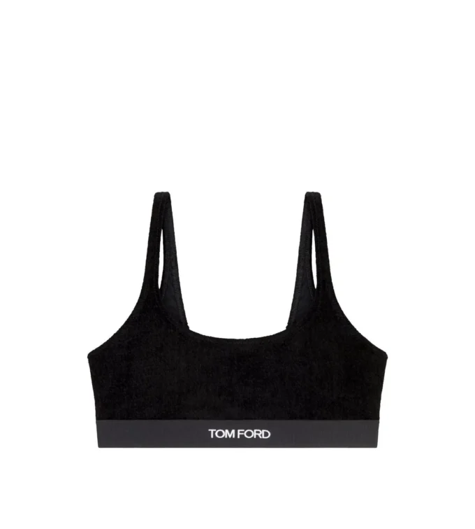 Sujetador bralette de terciopelo elástico
