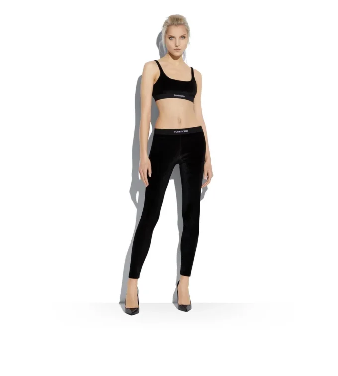 Sujetador bralette de terciopelo elástico