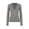 Top de cuello en V de punto de cachemira y seda sin costuras Top de cuello en V de punto de cachemira y seda sin costuras