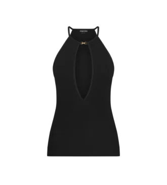 Top halter con corte